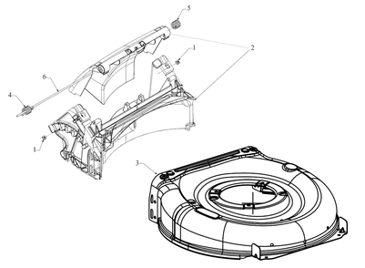 Deck Assembly Diagram and Parts List for 11A-A1S5345 2019 Yard Machines Lawn Mower
